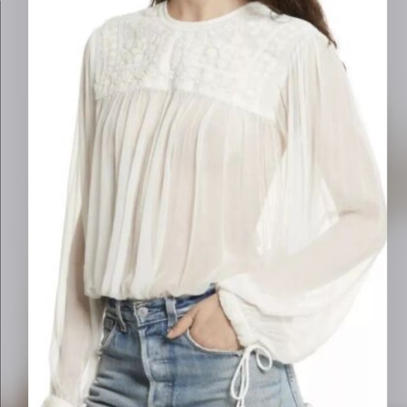 Free People Tops - 🎉HP🎉 Free people | sheer long sleeve top